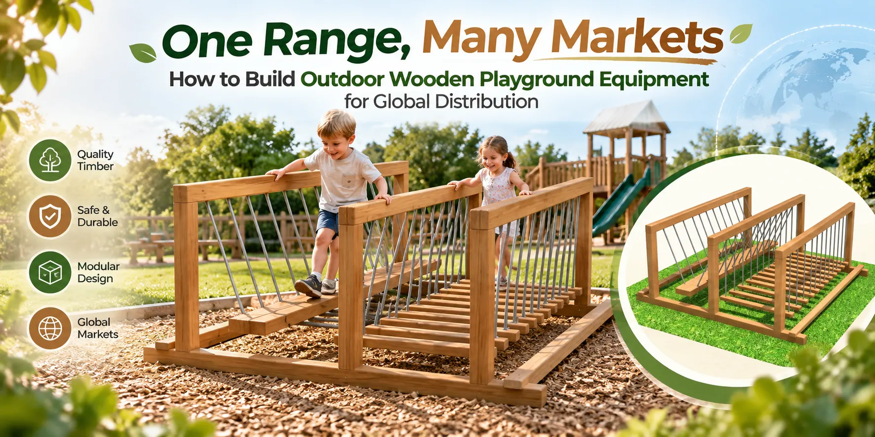 One Range, Many Markets — How to Build Outdoor Wooden Playground Equipment for Global Distribution